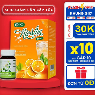 [100% CHÍNH HÃNG ] Siro Giảm Cân Nio slim Plus Giúp Giảm 2-5 Kg Tặng Kèm Detox Rau Củ