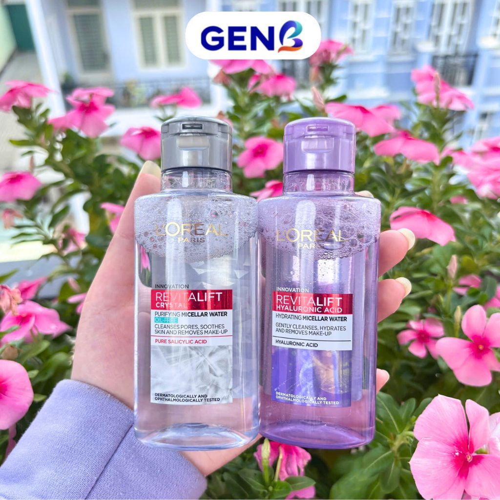 Tẩy Trang L'Oreal CHÍNH HÃNG 95ml - Nước Tẩy Trang Loreal Cho Da Dầu, Da Khô Làm Sạch Da - GenB