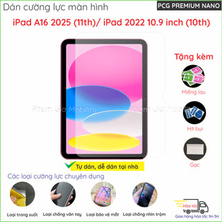  Kính cường lực & Dán CL Dẻo Nano iPad A16 2025  gen 11th 11"   2022  10th 10.9"  in inch trong nhám chống nhìn trộm 