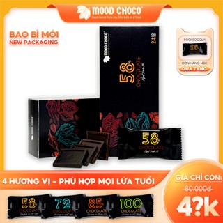 Combo 2 Hộp Socola Đen Đắng Nguyên Chất Không Đường 100% Dark Chocolate Ăn Kiêng 120 Gram