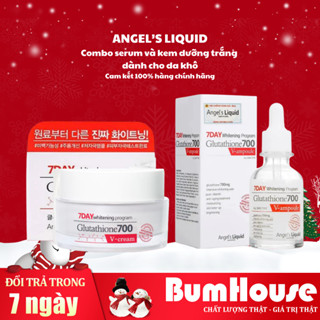 Combo serum và kem dưỡng Angel's Liquid Glutathione 700 dưỡng trắng, mờ thâm nám dành cho da khô 30ml + 50ml