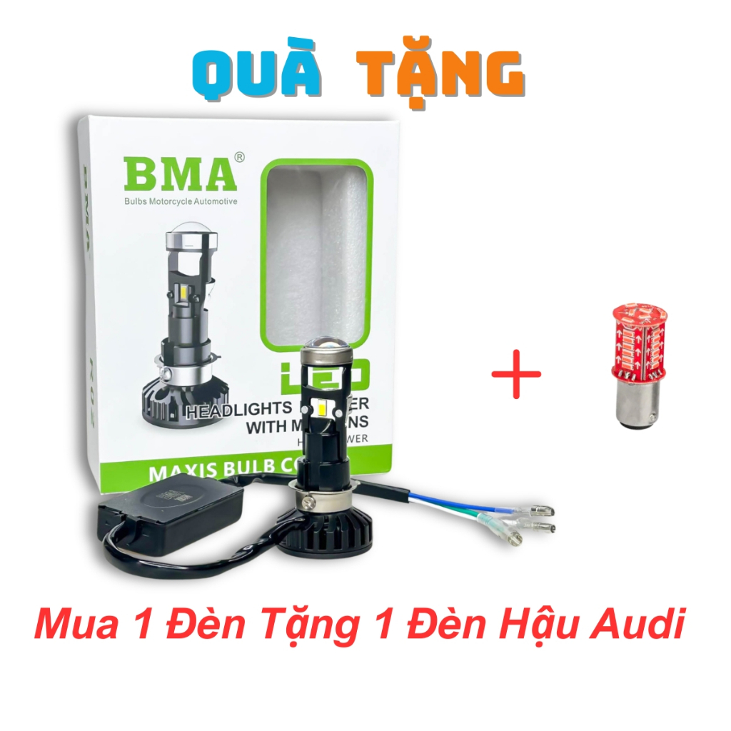 Đèn Pha Bi Cầu Mini M8C BMA - 35W Siêu Sáng,12-24V DC Chân M5/T19 Lắp Xe Máy Dream, Wave, Sirius ...