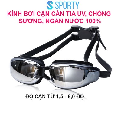Kính bơi cận GOG SPORTY dành cho nam và nữ, đủ độ cận cho bạn lựa chọn, mắt tráng gương chống tia UV