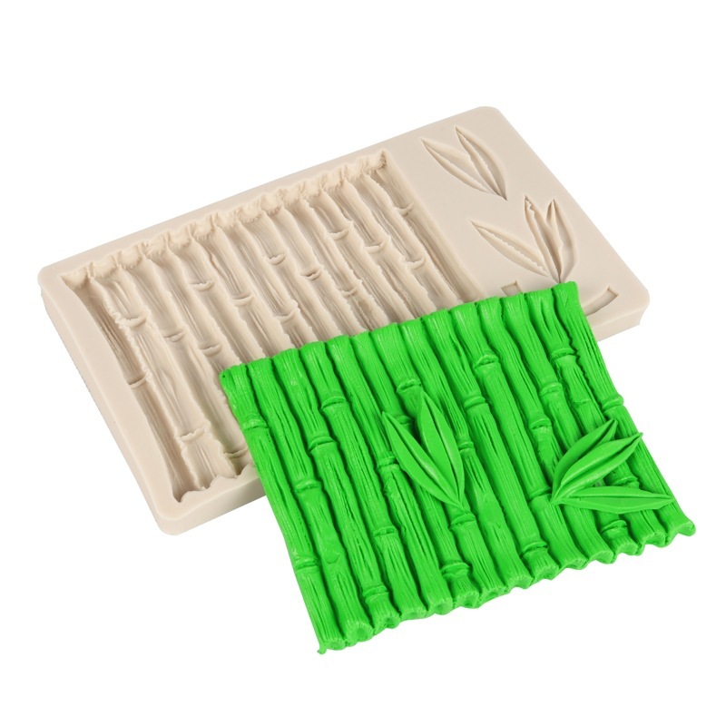 Khuôn silicon- Vân trúc, viền trúc làm bánh rau câu, trung thu, fondant ốp thành bánh