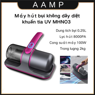 Máy Hút Bụi Giường Nệm Cầm Tay DURA Mini Không Dây Có Đèn UV, Hút Giường Nệm Sofa Quần Áo Đa Năng