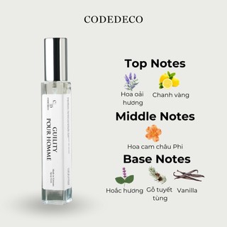 Tinh dầu nước hoa nam CODEDECO Guility Pour Homme 10ml dạng xịt