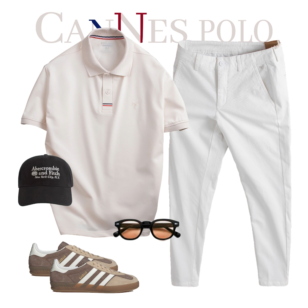 Áo polo nam TORANO CANNES POLO trơn logo ngực, Chống Nhăn, Thoáng Khí, Thiết Kế Trẻ Trung GSTP066 | BigBuy360 - bigbuy360.vn