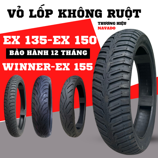 VỎ LỐP XE MÁY KHÔNG RUỘT ( VỎ XE CÔN TAY)  EX 135,EX 150,WINNER,EXCITER 155 ,SATRIA ,RAIDER