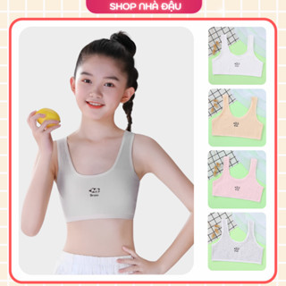 Áo lá cho học sinh chất cotton mềm mại ,thoáng khi không có đệm mút , áo ngực cho bé , áo lót trẻ em