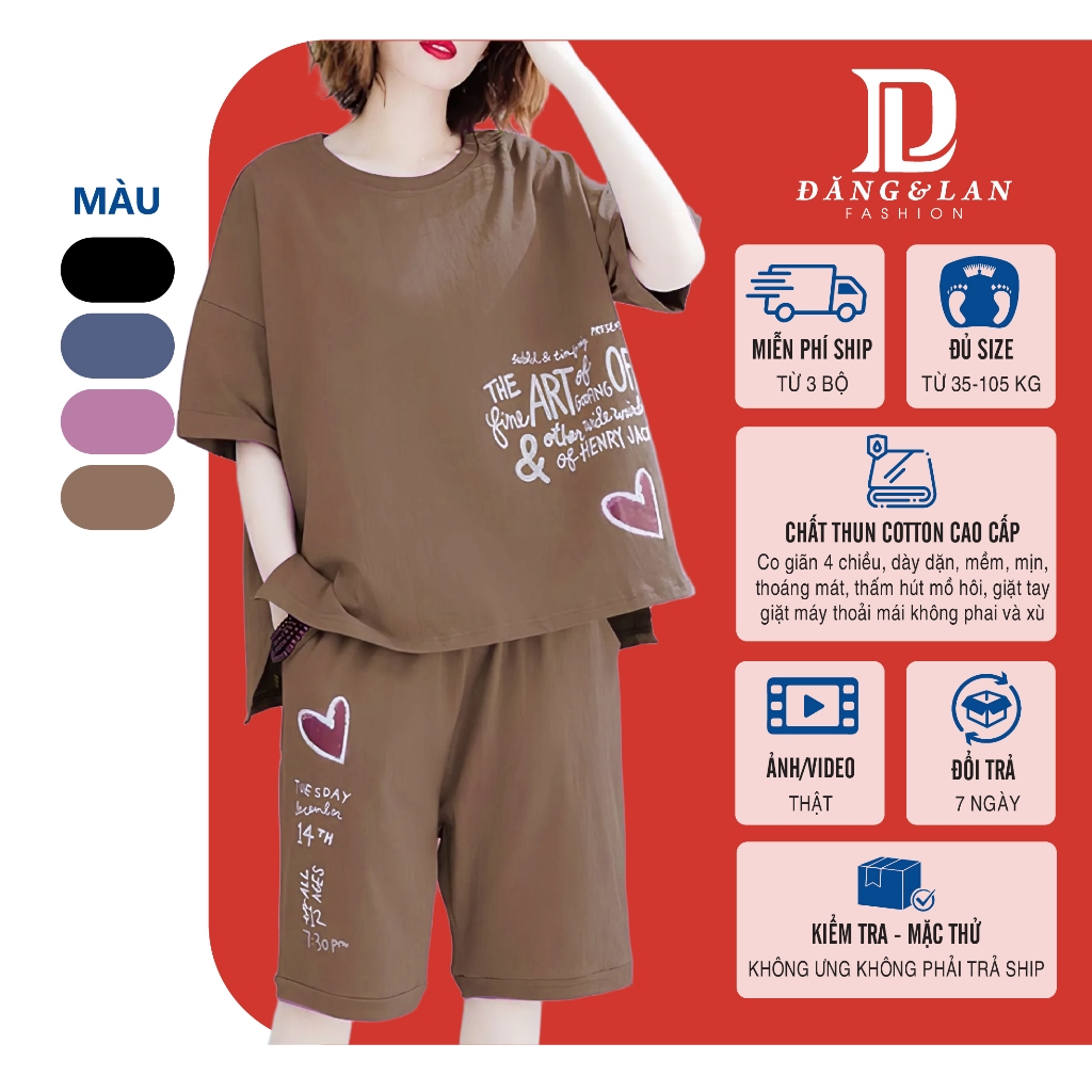 Đồ Bộ Nữ Đồ Mặc Nhà Mùa Hè 𝗗𝗟 𝗙𝗮𝘀𝗵𝗶𝗼𝗻 Mã BB