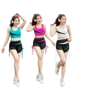Bộ tập gym yoga aerobic nữ dáng , bộ tập thể thao nữ, set đồ yoga, áo croptop tập gym( HT-02 )