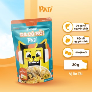 [COMBO 5 GÓI DA CÁ HỒI 30G] Snack Da Cá Hồi PATI Cao Cấp Chiên Giòn Vị Phô Mai/ Trứng Muối (Gói 30g)