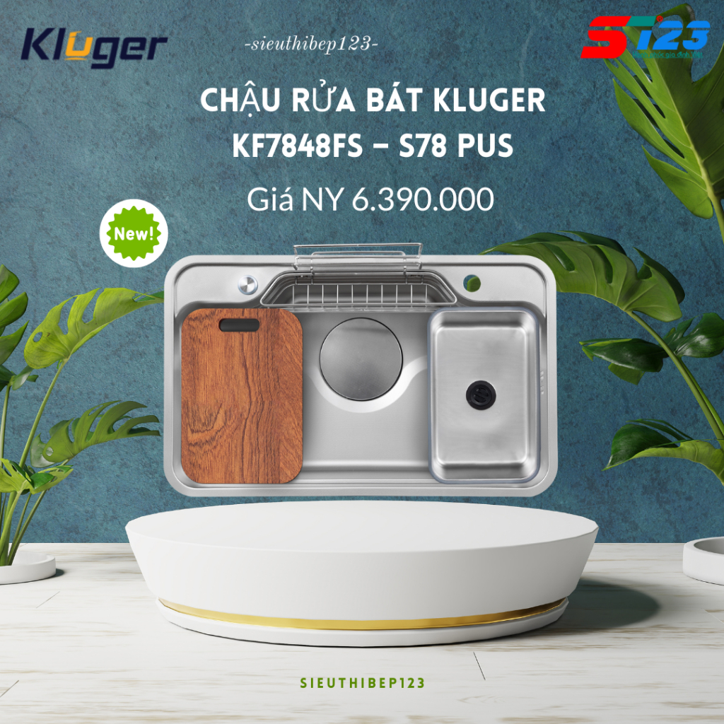 Chậu Rửa Bát Kluger KF7848FS - S78 Plus Kiểu Nhật Full Phụ Kiện (bán Chạy Nhất)