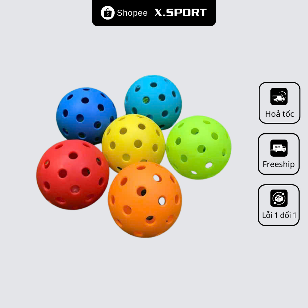 Bóng pickleball ngoài trời 40 lỗ, bóng tập chuyên nghiệp độ nảy độ đàn hồi cao Xsport