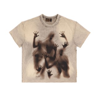 [SMAKER] Áo thun cotton nam nữ Unisex form boxy tay xẻ , local brand chính hãng-SEE YOU AT THE TOP WASHED TEE IN TAN