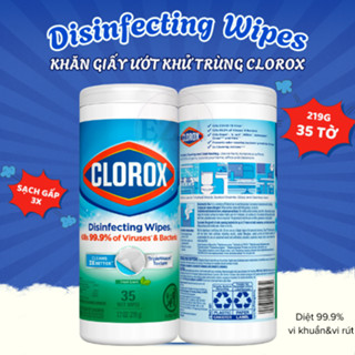 Khăn giấy ướt diệt khuẩn 99.9% (virus covid19) Clorox Disinfecting Cleaning Wipes Fresh Scent 35 tờ
