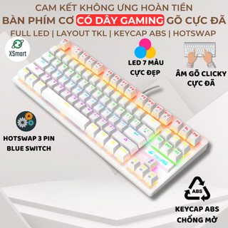 Bàn phím cơ gaming có LED cho máy tính laptop pc Crack K2 PRO dòng keyboard chiến mọi tựa game