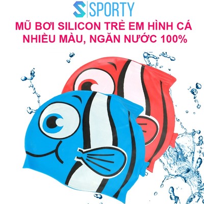 Mũ bơi trẻ em hình cá phù hợp cho bé trai, gái trên 3 tuổi SPORTY 1196,1197