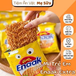  MÌ TRẺ EM ENAAK EXTRA VÀNG VỊ GÀ NƯỚNG THƠM NGON GIÒN RỤM GÓI 30G  DATE MỚI  