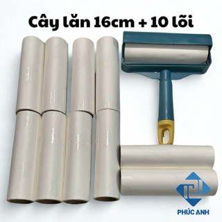  Cây lăn Kèm 10 lõi 16cm Cây Lăn Bụi Quần Áo Sofa Lông Chó Mèo 