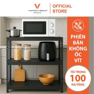 Kệ V Thông Minh 3 Tầng VINATECH Chiều Dài 1m Để Đồ, Để Hàng - Kệ Sắt Mâm Tôn