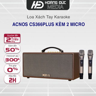 Loa Karaoke Xách Tay ACNOS CS366Plus 750W(PMPO) Tặng Kèm 2 Mic Hàng Chính Hãng - Bảo Hành 12 Tháng