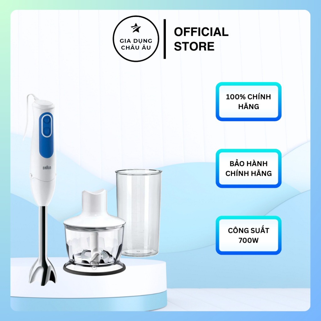 [CHÍNH HÃNG][HCM]Máy xay cầm tay Braun MQ3035 Sauce (không kèm phụ kiện cây đánh trứng) - Hàng chính