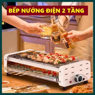  Bếp nướng điện 2 TẦNG không khói BY - D BY-F. Bếp nướng BBQ Công suất 1800W. Bảo Hành 12 Tháng 