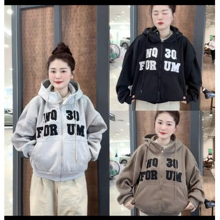  Áo khoác nỉ chất nỉ 2 da nữ dáng crtop FOR UM phong cách cute hàn quốc CaMa Store M5200 