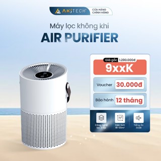Máy lọc không khí AKITECH 15m2 | Đèn báo không khí | Khử khuẩn UVA + UVC | Bộ lọc HEPA 4 lớp