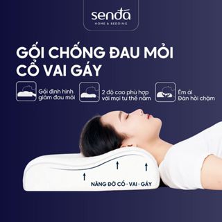 Gối cao su non chống đau mỏi cổ vai gáy Sen Đá Home Bedding, ruột gối ngủ công thái học Memory Foam người lớn cao cấp