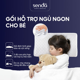 Gối cao su non hỗ trợ ngủ ngon cho bé Sen Đá Home Bedding, ruột gối ngủ sâu Memory Foam trẻ em cao cấp