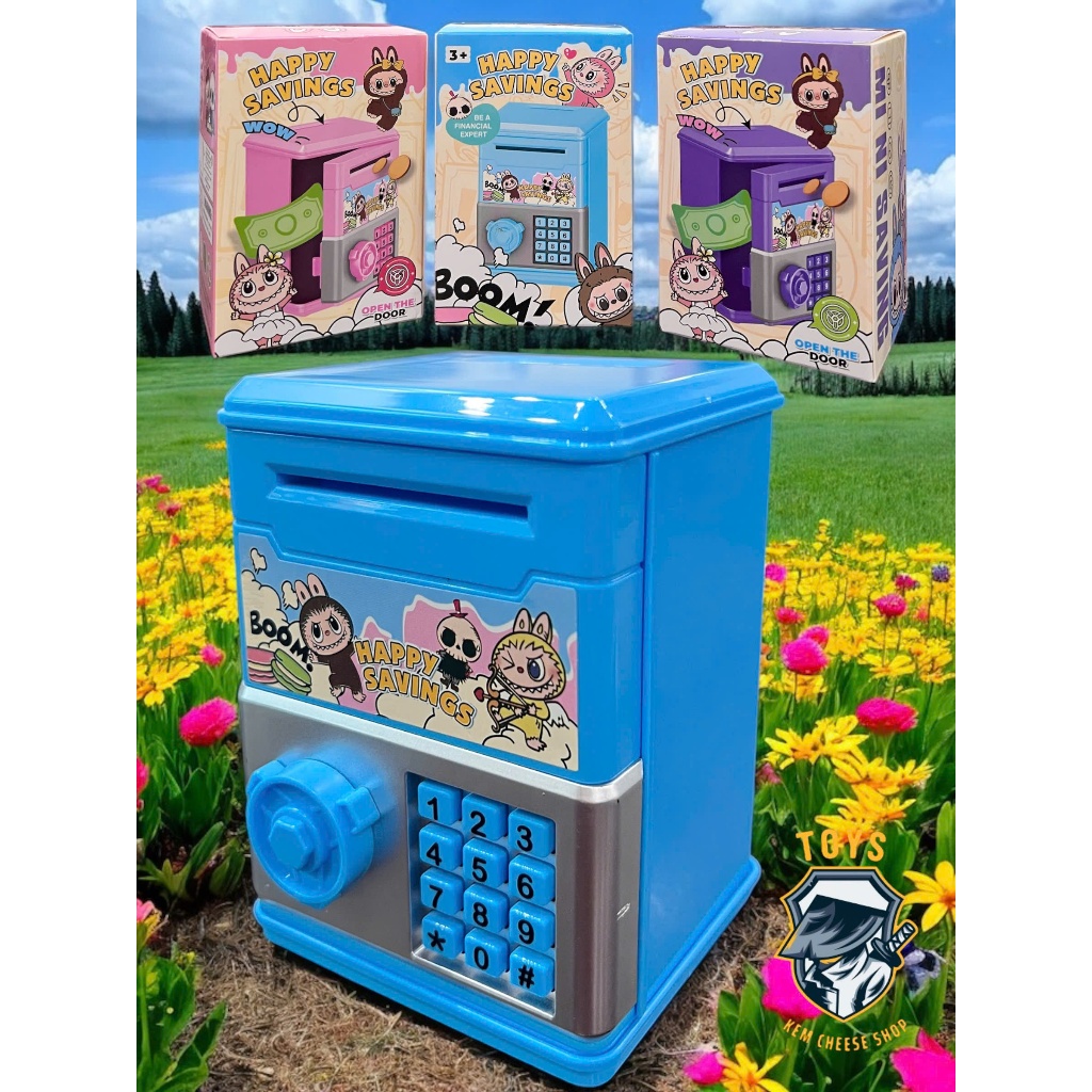 Két sắt tiết kiệm tiền, ATM két sắt mini, két sắt Labubuu, heo tiết kiệm tiền cho bé