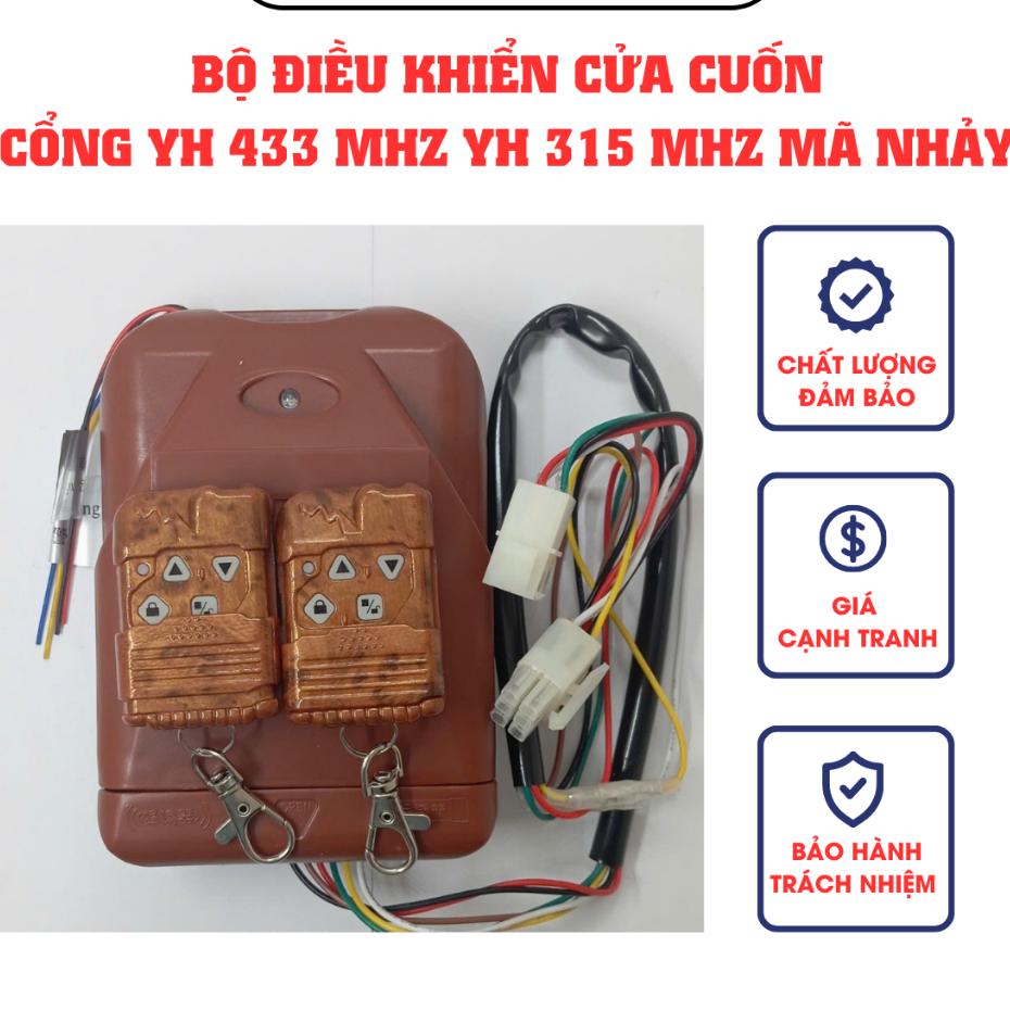 Bộ điều khiển cửa cuốn - cổng YH 433 mhz YH 315 mhz mã nhảy điện tử