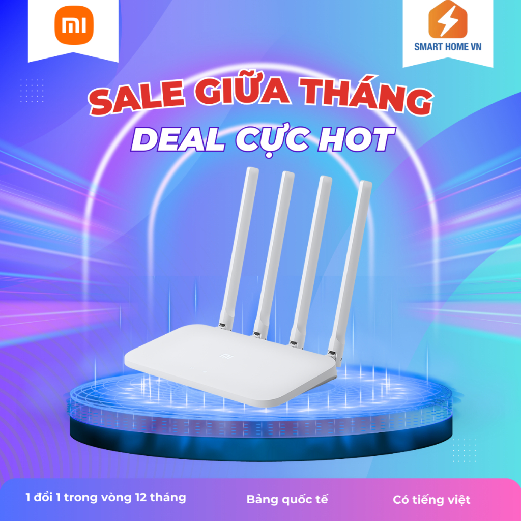 Bộ Phát Sóng Wifi Xiaomi Mi Router 4C (White) _ Phiên Bản Quốc Tế