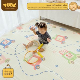 Thảm xốp gấp gọn 2 mặt TOBÉ kích thước 180x200x1.5 chất liệu XPE phủ Silicone chống trượt 1117