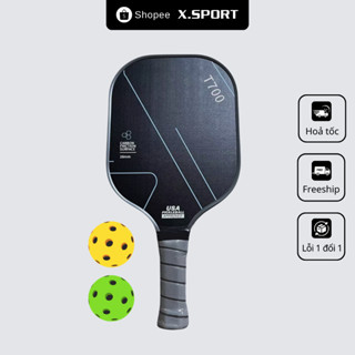 Bộ 2 vợt Pickleball Sinsham Carbon T700 kèm túi, tiêu chuẩn USAPA chất lượng cao Xsport V7