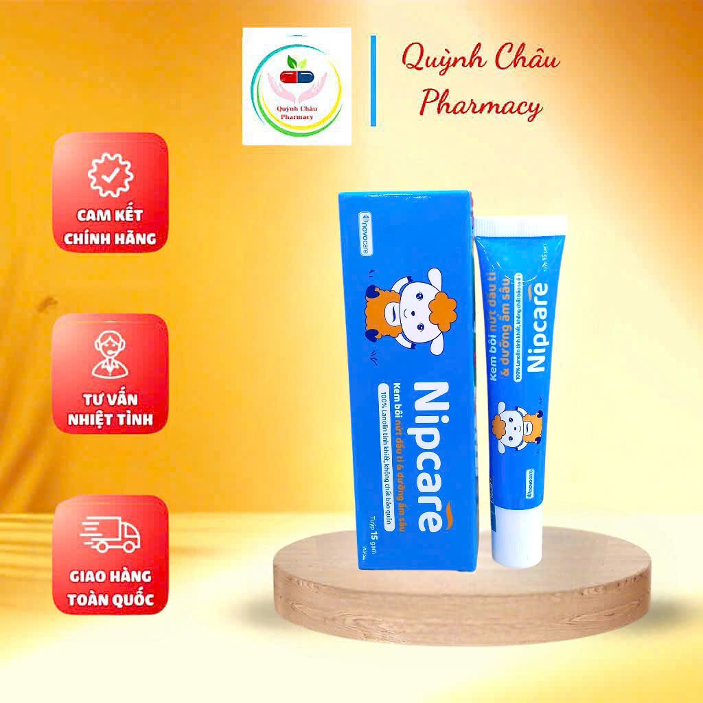 Kem bôi Nipcare giảm nứt đầu ti và dưỡng ẩm chuyên sâu , làm mềm da và chống hăm cho bé - tuýp 15g
