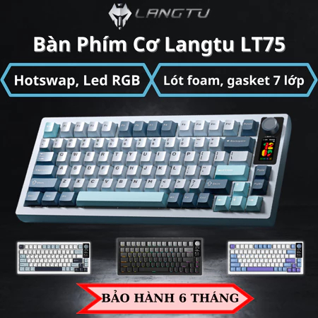 Bàn phím cơ không dầy LANGTU LT75 tích hợp màn hình LED điện tử RGB hotswap, tương thích đa nền tảng | BigBuy360 - bigbuy360.vn