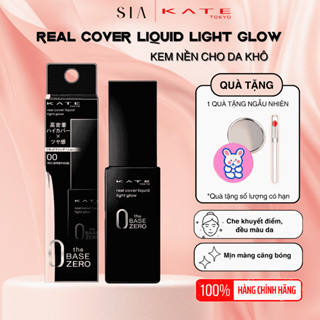Kem nền Kate Real Cover Liquid Light Glow lớp nền căng bóng mịn phù hợp da thường da khô -TiemDepSia