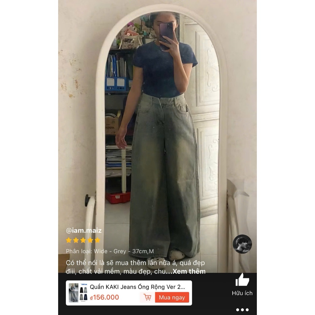Quần KAKI Jeans Ống Rộng Ver 2 WIDE LEG Mango.Studio tôn dáng cạp cao form unisex nam nữ | BigBuy360 - bigbuy360.vn