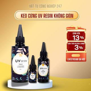 Keo UV Resin Trong Suốt Nhanh Khô 100ml Loại Cứng