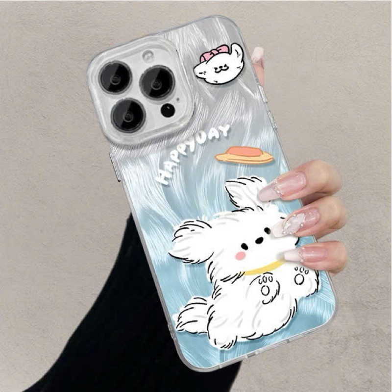 LV028 Ốp Vivo Ánh Bạc Cún Xanh Y03 Y28 Y17s S10E Y20 Y36 Y15s Y15A Y21 Y12s Y16 Y30 Y20s Y15 Y21s Y3