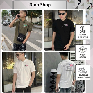 Áo Polo Nam Đì Ô Thêu Chữ Vòng Cung Cực Đẹp - Áo Polo Nam Đi Ô Thêu Chữ Chất Cotton cao Cấp