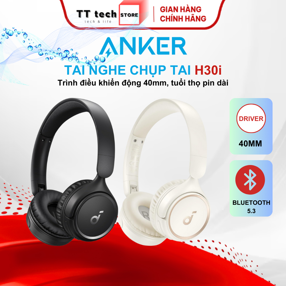Tai nghe chụp tai H30i - A3012, Hi-Res Audio, pin 70 giờ, công nghệ BassUp độc quyền - chính hãng