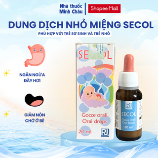  Dung Dịch Nhỏ Miệng SeCol Rasmun - Hỗ Trợ Giảm Nôn Trớ đầy hơi ở trẻ sơ sinh trẻ nhỏ Nhập Khẩu Italy 