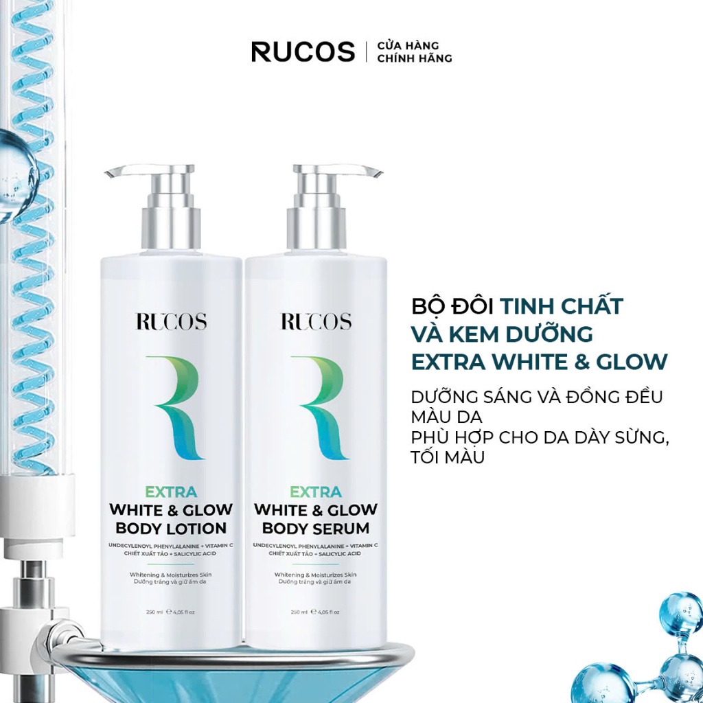   Combo dưỡng trắng  Extra White & Glow - Rucos 
