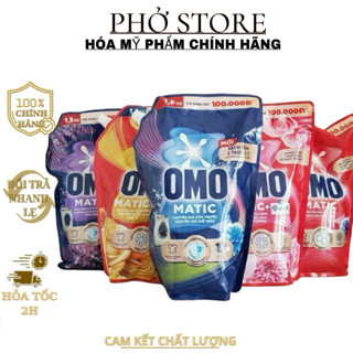 Nước Giặt Omo Matic Comfort Tinh Dầu Chuyên Dùng Cho Máy Giặt Cửa Trước -  Cửa Trên Túi 1.8kg / 2kg