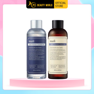 Nước hoa hồng Klairs 180ml chính hãng toner dưỡng ẩm không mùi có mùi làm dịu da thành phần lành tính AB BEAUTY WORLD