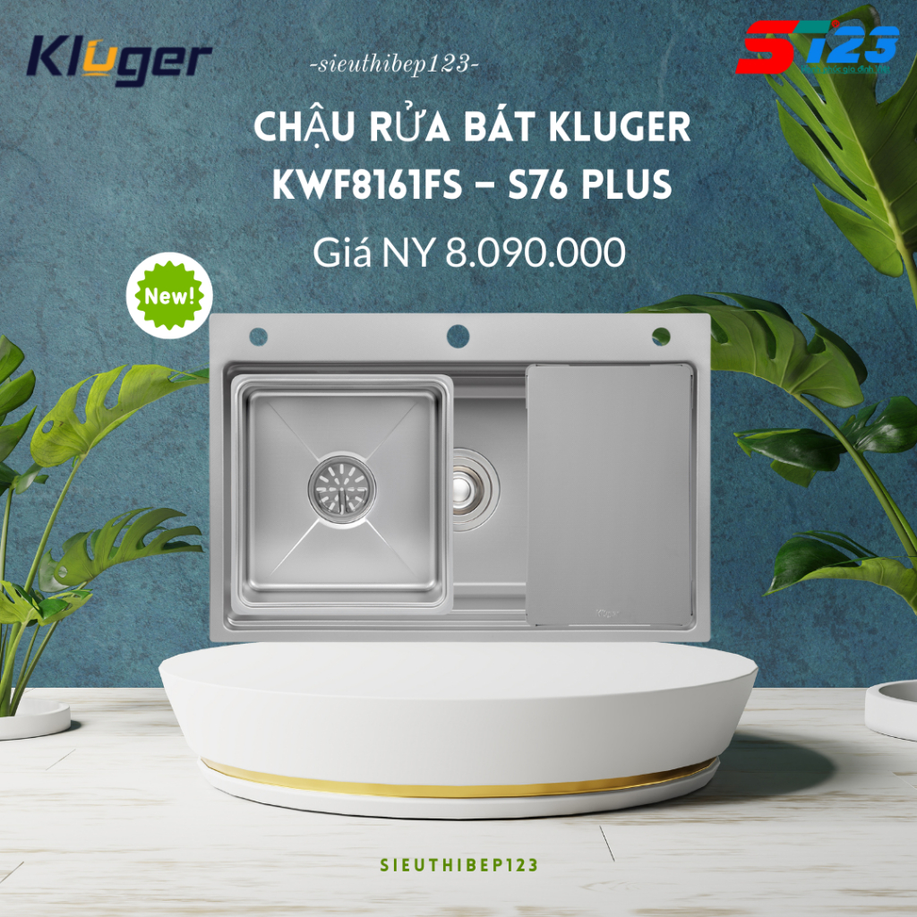 Chậu rửa bát Kluger KWF8161FS – S76 Plus Thiết Kế Hiện Đại
